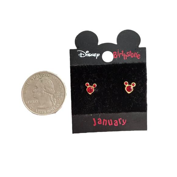 Disney Mickey Mouse Gold Tone Stud Earrings 90’s - Picture 2 of 3